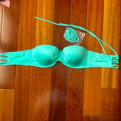 Beautiful Sea Foam Toner, Victoria’s Secret Underwire Bikini Top. 34b Molded Underwire Cups Not Removable. Rushing Sexy Front. Straps Can Be Removed Wearing It Strapless. Perfect For Beach Pool Summer Resort Vacation New Without Tags. Summer Stretch Push-up Swimwear, Bandeau Bra With Built-in Bra For Beach, Spring Swimwear With Removable Bra Pads And Stretch, Fitted Green Swimwear With Straps, Summer Green Bra With Adjustable Straps, Green Summer Bra With Adjustable Straps, Green Strapless Swimwear With Adjustable Straps, Beach Push-up Swimwear With Built-in Bra, Green Bra For Beach