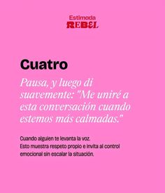 a pink poster with the words cuatro on it