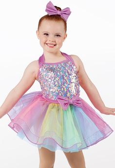 Weissman® Baby Ballerina Costume, Dance Pose Ideas, Neon Sequin, Shoe Bows, Weissman Costumes, Kid Costume, Rainbow Dance, Pink Convertible, Ribbon Shoes