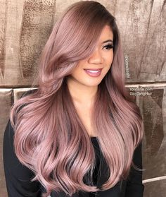 @hairbesties_ beautiful model @ash_ley000 got a makeover from #GuyTangHairBattle winner super star @kimwasabi and created this magical #rosewood metallic or mauve tone using @kenraprofessional bronze collection and other injected formulas! Subscribe to my channel to see the video of Kim's journey through the first #GuyTangHairBattle Dusty Rose Hair Color, Dusty Rose Hair, Rose Hair Color, Pink Hair Highlights, Pink Hair Extensions