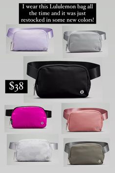 Lulu Lemon Everywhere Belt Bag, Lulu Crossbody Bag Outfit, Lulu Belt Bag Outfit, Lulu Lemon Fanny Pack, Lulu Fanny Pack, Lululemon Purse, Lulu Lemon Belt Bag