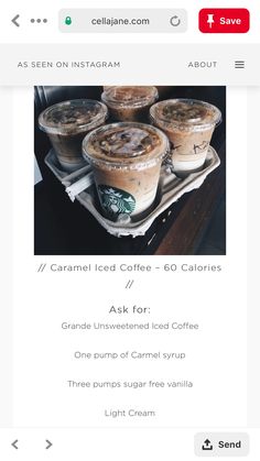 the starbucks coffee app is open and ready to be used