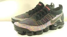 -Nike Air Vapormax -Year: 2018 -Color: Black/ Mutli color - Code: 942842 017 Sporty Multicolor Fall Sneakers, Casual Multicolor Winter Sneakers, Vapormax Flyknit, Cute Nike Shoes, Cute Nikes, Air Vapormax, Nike Air Vapormax, Sketchers Sneakers, Color Code