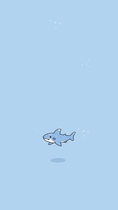 a cartoon shark swimming in the ocean