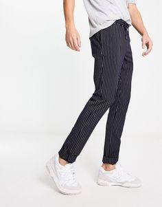 Suit pants by ASOS DESIGN Style refresh: pending Regular rise Elasticated drawstring waistband Side pockets Skinny fit Eid Outfits, Joggers Track Pants, Blue Joggers, Event Outfit, Pin Stripe, Brunch Outfit, Suit Pants, White Trainers, Maxi Dress Trend