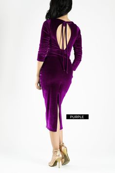 This gorgeous ''Maeve'' velvet tango dress includes a round back with two straps to be tied together. It holds a fitted cut, giving it a feminine touch, and has a back opening to provide you with freedom of movement. The dress also has a boat neckline and is tailored with stretch velvet. Offering you comfort along with elegance, this is a must have dress. It can be worn for dancing or any special occasion, like New Years Eve or a Christmas Party. Available in different colors! Details: - Bust lined. - Front length: 110 cm/ 43.3 in (from the shoulder to the hem). If you need a different length, contact me when you place your order. - Back length: 110 cm/43.3 (from the shoulder to the hem) - Back slit: 30cm /11.8 in Slight variations may occur in the measurements. The model is 160cm/5' 3" ta Elegant Fitted Velvet Dress For Party Season, Velvet Midi Dress For Evening, Velvet Midi-length Evening Dress, Fitted Velvet Dress For Holiday Party, Velvet Midi Length Evening Dress, Velvet Midi Evening Dress, Fitted Velvet Holiday Party Dress, Velvet Gala Dress For Party Season, Fitted Velvet Party Dress