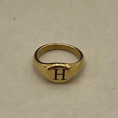 Gold Signet Ring Initial H Size 4 Us Nwot Never Worn Except For The Picture Taken For This Post Hi! I'm Kylie. Feel Free To Leave Me A Comment So That I Can Check Out Your Closet Too! My Closet Is Filled With Some Of My Gently Used Clothes That Need New Homes, Because They No Longer Fit Me Or My Style! All Descriptions Are Always Honest And I'm Willing To Answer Any Questions! We Are A Smoke Free Home. Reasonable Offers Will Be Considered. Thanks For Stopping By! Ring Initial, Gold Signet Ring, Signet Ring, Initials, New Homes, I Can, Size 4, Prom, Feel Free