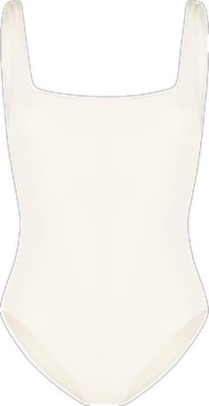 Elegant Square Neck Bodysuit, Chic White Second-skin Swimwear, White Scoop Neck Bodysuit For Swimming, White Square Neck Swimwear For Swimming, White Square Neck Swimwear For Beach, White Scoop Neck Swimwear With Lined Body, Elegant Square Neck Swimwear With Adjustable Straps, Elegant Swimwear With Square Neck And Adjustable Straps, Elegant Swimwear With Adjustable Straps And Square Neck