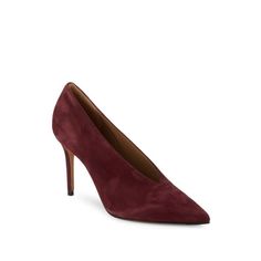 Vince Portia Suede Leather Italy Point Close Toe Pumps 39 Us 9 M Heels. Rts$375 Luxe Suede Point Toe Pump With High-Cut Topline Made In Italy Designer Colour: Oxblood 3.7" Covered Stiletto Heel 'Choked-Up' Silhouette With Narrow V-Throat Leather Lining, And Lightly Cushioned Padded Leather Insole Buffed Leather Outsole 100% Suede Leather Upper / 100% Leather Sole Excellent Preowned Condition The Pictures With White Background Are Stock Photos Pictures With White Background, Heels Red, Red Burgundy, Burgundy Color, High Cut, Burgundy Red, Stiletto Heel, Suede Leather, Shoes Women Heels