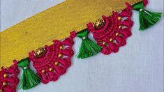 Saree Kuchu New Designs, Tassels Designs, Kuchu Designs, Saree Tassels Designs, Saree Kuchu Designs, Latest Blouse Designs Pattern, Saree Tassels, Body Acne, Simple Sarees