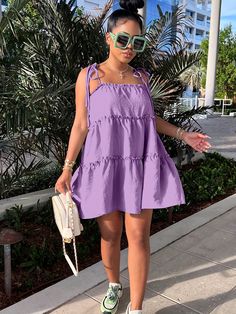 Faster shipping. Better service Spaghetti Dress, Pinky Swear, Chic Summer Style, Cute Summer Dress, Purple Lavender, Dress Spaghetti, Cute Summer Dresses, Dress Purple, Cami Dress