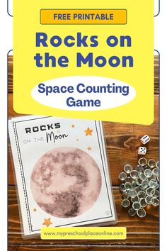 rocks on the moon counting game with free printables for kids to practice counting