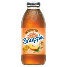 a bottle of diet snapple peach tea