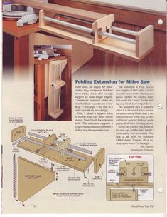 an advertisement for a woodworking machine with instructions on how to make the table saw