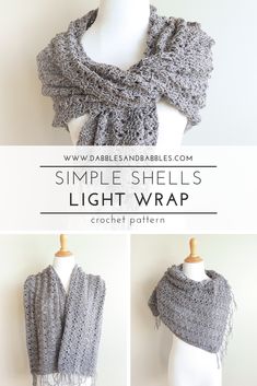 the simple crochet shawl pattern is easy to make