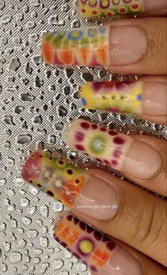 Edgy Nails, Really Cute Nails, Nail Tattoo, Unique Nails, Fire Nails, Dream Nails, Funky Nails, Pretty Acrylic Nails, Dope Nails