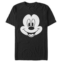 Who knew that dressing "mousey" could be so cute!? Celebrate Walt Disney's most iconic character with this officially licensed Disney Mickey Mouse and Friends Large Face Men's Graphic T-Shirt. This adorable tee features a large portrait graphic of the one and only Mickey Mouse who is smiling face across the front without showing his ears. Add this tee to your Disney collection for the perfect style on your next trip to Disneyland! Mickey Shorts, Large Face, Disney Tees, T Shirt Image, Big Face, Disney Men, Mickey Mouse And Friends, Graphic Top, Men's Graphic T Shirt