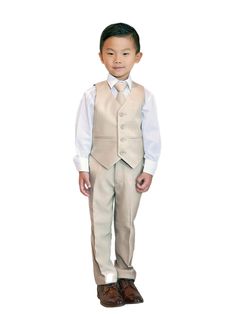 Introducing the Stylish Slim Fit 5 Pieces Jacket Vest Pants Suit for Boys, a must-have ensemble for dressing your little man to impress. This suit set is designed with a single-breasted style and a solid color, exuding sophistication and class. Whether it's a wedding, a formal event, or any special occasion, this 5-piece suit set has all the essentials to create a dapper and polished look. The set includes a jacket, a vest, and pants, providing a complete outfit that is both stylish and comforta Suit For Boys, Top Kids, Baby Couture, Slim Fit Jackets, Jacket Vest, Pants Suit, Baby Outfits Newborn