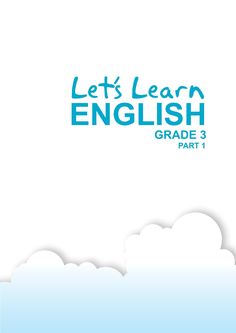 the cover for let's learn english grade 3 part 1 with an airplane flying in the sky