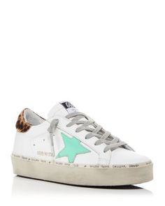 Golden Goose Women's Hi Star Real Calf Hair Low Top Sneakers Low Top Sneakers, Sneakers Online, Calf Hair, Golden Goose, Sneakers White, White Green, Low Top, Top Sneakers, Stars