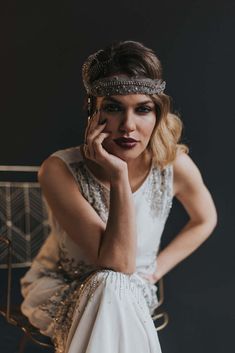 "You are looking at a new item from our 2017 collection! \"Singing Lady\" Inspired by the 20-s - that is Tatiana's most favorite fashion era - this collection of hair accessories was born. Glass beads, sparkle and feathers - we love it all! Head pieces from this range will not only complete a Gatsby inspired bridal look, but are incredibly stylish to wear to a flapper dance party! This is a hand crochet band with stripy feathers and dangles on the side. Ties up at the back. If you consider going Theme New Years Eve Party, Flapper Girl Costumes, Flapper Girl Dress, Gatsby Party Outfit, Art Deco Headpiece, Art Deco Accessories, Bridal Cap, 1920s Outfits, Beads Art