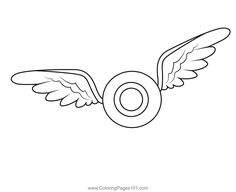 an image of the letter o with wings on it's back and one wing in the