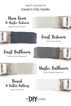 the different shades of paint that are used to create this color scheme for your home