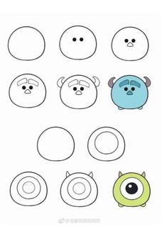 the different shapes and sizes of an animal's eyes are shown in this drawing lesson