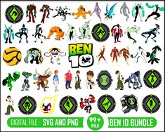 an image of the ben 10 movie character stickers