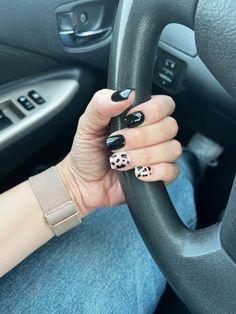 Cow Print Nails Black, Cowgirl Nails, Cow Costume, Shiny Nails, Nails 2023, Gel Nail Designs