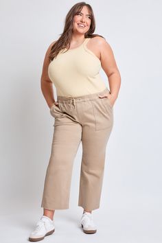 Khaki Relaxed Fit Joggers With Elastic Waistband, Solid Full-length Joggers With Ribbed Waistband, Relaxed Fit Full-length Joggers With Ribbed Waistband, Khaki High-waist Drawstring Pants, High-waisted Khaki Parachute Pants With Elastic Waistband, High Rise, Patch Pocket, Jogger Pants, The Struts