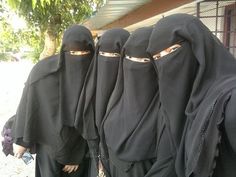 Four Ukhti College Uniform, Leather Outfits Women, Face Veil, Muslim Hijab, Muslim Girls, Niqab, Leather Outfit, Muslim Women, Indian Bridal