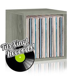 an old record player with vinyl records on it and the words try vinyl records in front of it