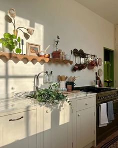 the kitchen is clean and ready to be used as a place for cooking or baking