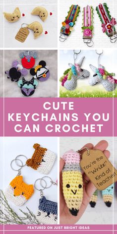 crochet keychains you can crochet with the text, cute keychains you can crochet