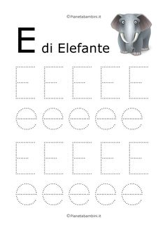 the letter e is for elephant worksheet