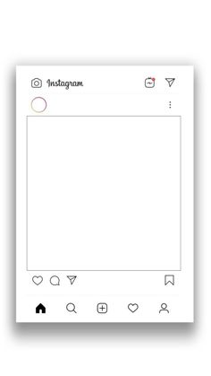 the instagram app on an iphone with icons and text in black, white and red