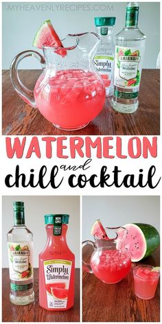 watermelon and chilli cocktail recipe with ingredients to make it in the pitcher