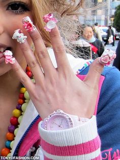 Cute Pink Nails, Black Acrylic Nails, Cute Simple Nails, Japanese Nail Art, Cute Acrylic Nail Designs, Simple Acrylic Nails