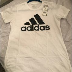 Size Small Adidas Women’s Amplifier Tee. New With Tags Comes From A Smoke Free Pet Free Home Cheap Adidas Tops With Logo Print, Cheap Adidas T-shirt For Sports Events, Cheap Adidas T-shirt For Summer, Affordable Trendy Adidas T-shirt, Cheap Adidas T-shirt For Streetwear, Adidas Cotton Graphic Tee Shirt, Cheap Adidas Women's T-shirt, Adidas Cotton T-shirt For Fan Merchandise, Athletic Tops Women