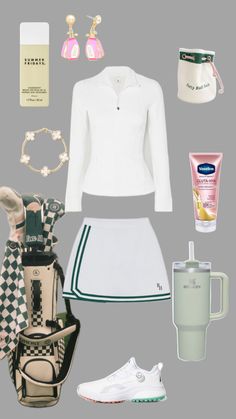 Old Money Golf Outfits Women, Country Club Aesthetic Outfits, Golf Wife, Golfing Outfits, Golf Fits