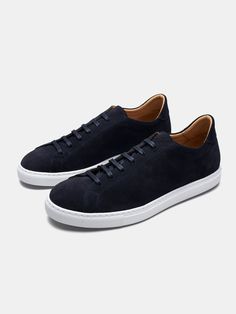 The Sneaker 02 - Navy Suede is our minimalistic sneaker designed with sleek, sharp and low lines. Crafted from high-quality leather with a sewn-on rubber sole. Perfect for creating crisp city-smart looks with your favourite pair of denims. Modern Low-top Business Sneakers, Modern Business Low-top Sneakers, Modern Custom Sneakers With Leather Sole For Everyday, Modern Custom Sneakers With Stitched Sole For Everyday, Modern Custom Sneakers With Plain Toe For Everyday, Modern Everyday Custom Sneakers With Plain Toe, Modern Custom Sneakers With Stitched Sole, Modern Custom Sneakers With Rubber Sole For Business, Deck Shoes