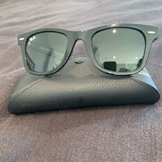 Never Worn Rayban Wayfarer. No Tags, But Comes With Case Casual Wayfarer Sunglasses With Tinted Lenses, Black Wayfarer Sunglasses For Outdoor, Casual Anti-reflective Wayfarer Sunglasses, Casual Wayfarer Sunglasses With Uva Protection, Casual Sunglasses With Gradient Lenses For Travel, Casual Wayfarer Sunglasses For Outdoor, Casual Tinted Sunglasses For Travel, Casual Anti-reflective Sunglasses For Travel, Gold Strappy Sandals