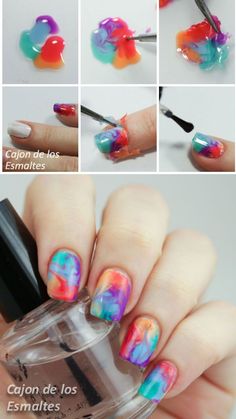 15 Amazing Step by Step Nail Tutorials Summer Nail Tutorials, Do It Yourself Nails, Marble Nail Art, Cute Nail Art, Nail Art Summer, Cute Nail Designs, Cool Nail Designs, Nail Art Inspiration, Easy Nail Art