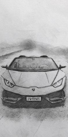 Lamborghini Huracan Evo Spyder Images Lamborghini Huracan Sketch, Lamborghini Drawing Step By Step, Car Sketch Pencil Easy, Lamborghini Drawing Sketches, Cool Car Sketches, Art Cars Drawing Sketches