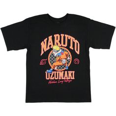 Naruto Shippuden is one of the most beloved manga series of all time. It turned from written Manga into an extremely popular anime cartoon. This black tee features a front print of Naruto Uzumaki in large text as well as "Hidden Leaf Village". The boy's tee is made from 100% Cotton and tagless for added comfort. This is an Naruto item you are sure to love if you are a fan of the series! Hidden Leaf Village, Leaf Village, Comic Con Costumes, Kids Clothes Boys, Anime Cartoon, Popular Anime, Kids Black, Boy Tees, Top Graphic Tees