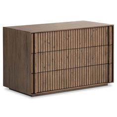 the sideboard is made from wood and has four drawers