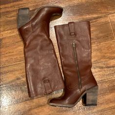 Frye Brown Boots, Chunky Heel, Never Worn. Brand New Brown Fall Boots, Boots Chunky, Fall Boots, Brown Fall, Frye Shoes, Chunky Heel, Brown Boots, Shoes Heels Boots, Chunky Heels