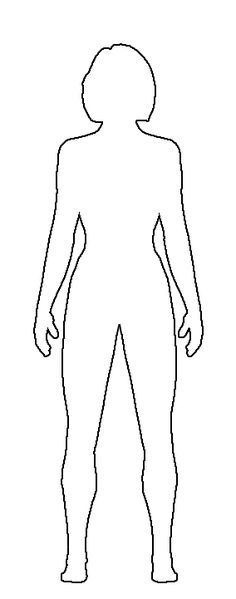 the outline of a man's body in black and white