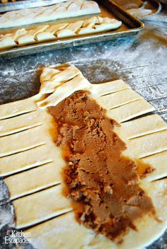 the dough has been rolled up and ready to go into the oven